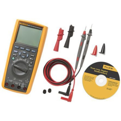 Fluke 287 Handheld Digital Multimeter, True RMS, 10A ac Max, 10A dc Max, 1000V ac Max - RS Calibrated