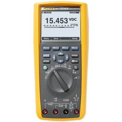 Fluke 287 Handheld Digital Multimeter, True RMS, 10A ac Max, 10A dc Max, 1000V ac Max - RS Calibrated
