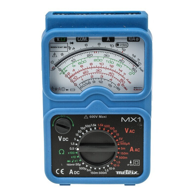 Metrix MX 1 Handheld Analogue Multimeter, 10A ac Max, 10A dc Max