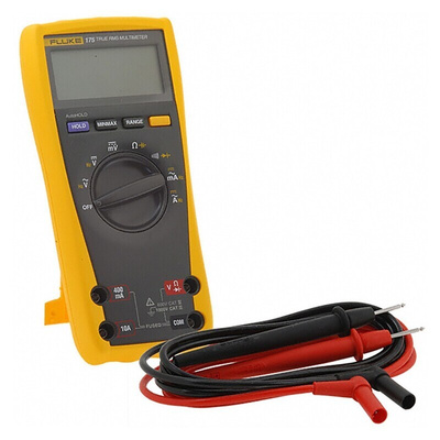 Fluke 175 Handheld Digital Multimeter, True RMS, 10A ac Max, 10A dc Max, 1000V ac Max - RS Calibrated