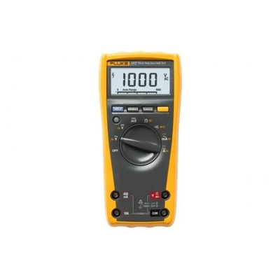 Fluke 177 Handheld Digital Multimeter, True RMS, 10A ac Max, 10A dc Max, 1000V ac Max - RS Calibrated