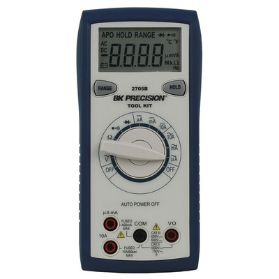 BK Precision BK2705B Handheld Digital Multimeter, 10A ac Max, 10A dc Max, 750V ac Max - UKAS Calibrated
