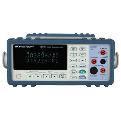 BK Precision 5491B Bench Digital Multimeter, True RMS, 20A ac Max, 20A dc Max, 750V ac Max - UKAS Calibrated