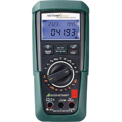 Gossen Metrawatt METRAHit ENERGY Handheld Digital Multimeter, True RMS, 10A ac Max, 10A dc Max, 600V ac Max - UKAS