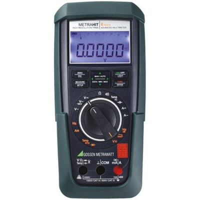 Gossen Metrawatt METRAHIT PM TECH Handheld Digital Multimeter, True RMS, 10A ac Max, 10A dc Max, 1000V ac Max - RS