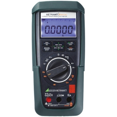 Gossen Metrawatt METRAHIT EU PRO Handheld Digital Multimeter, True RMS, 10A ac Max, 10A dc Max, 1000V ac Max - UKAS