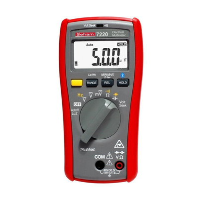 Sefram 7220 Handheld Digital Multimeter, True RMS, 1000V ac Max