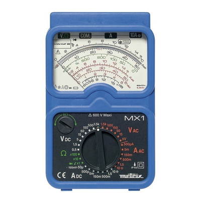 Metrix MX 1 Handheld Analogue Multimeter, 10A ac Max