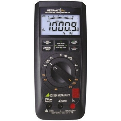 Gossen Metrawatt METRAHIT AM PRO Handheld Digital Multimeter, True RMS, 10A ac Max, 10A dc Max, 1000V ac Max