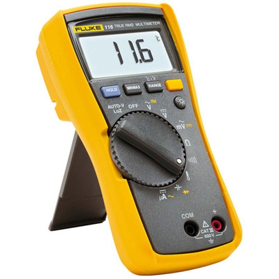Fluke 116 Handheld Digital Multimeter, True RMS, 600μA ac Max, 600μA dc Max, 600V ac Max