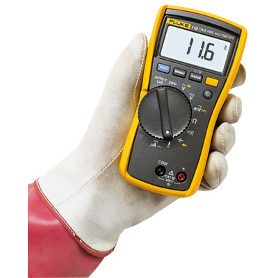 Fluke 116 Handheld Digital Multimeter, True RMS, 600μA ac Max, 600μA dc Max, 600V ac Max - UKAS Calibrated