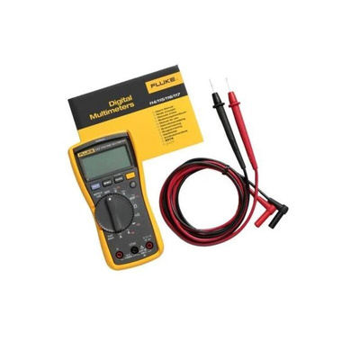 Fluke 117 Handheld Digital Multimeter, True RMS, 10A ac Max, 10A dc Max, 600V ac Max - RS Calibrated