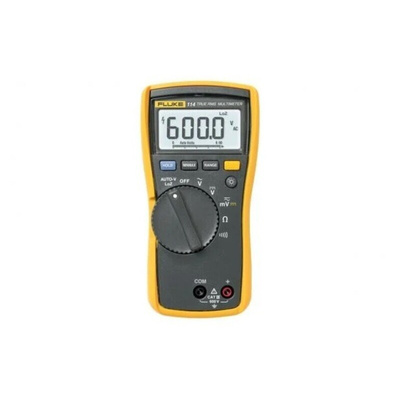 Fluke 114 Handheld Digital Multimeter, True RMS, 600V ac Max - RS Calibrated