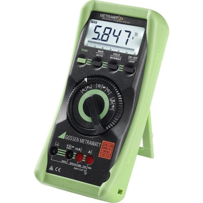 Gossen Metrawatt METRAHit 2+ Handheld Digital Multimeter, 15A ac Max, 10A dc Max, 600V ac Max