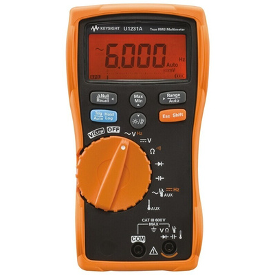 Keysight Technologies U1231A Handheld Digital Multimeter, True RMS, 600V ac Max - UKAS Calibrated