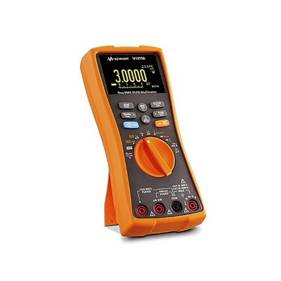 Keysight Technologies U1273A Handheld Digital Multimeter, True RMS, 10A ac Max, 10A dc Max, 1000V ac Max