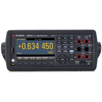 Keysight Technologies Truevolt 34461A Bench Digital Multimeter, True RMS, 10A ac Max, 10A dc Max, 750V ac Max