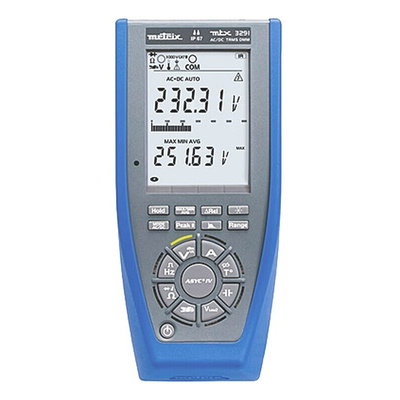 Metrix MTX 3291 Handheld Digital Multimeter, True RMS, 20A ac Max, 20A dc Max, 1000V ac Max