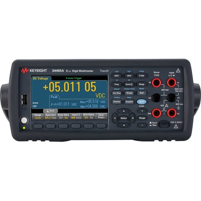 Keysight Technologies Truevolt 34465A Bench Digital Multimeter, True RMS, 10A ac Max, 10A dc Max, 1000V ac Max