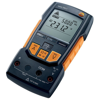 Testo 760-1 Handheld Digital Multimeter, 10A ac Max, 10A dc Max, 600V ac Max - RS Calibrated