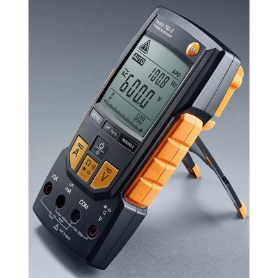 Testo 760-2 Handheld Digital Multimeter, True RMS, 10A ac Max, 10A dc Max, 600V ac Max - UKAS Calibrated
