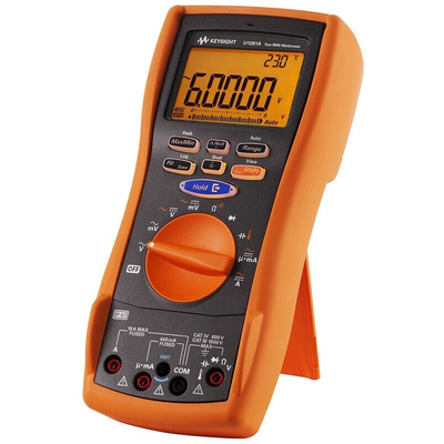 Keysight Technologies U1281A Handheld Digital Multimeter, True RMS, 10A ac Max, 10A dc Max, 1000V ac Max