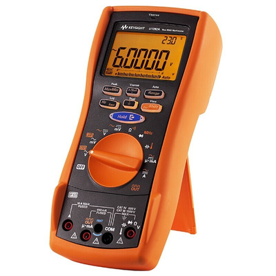 Keysight Technologies U1282A Handheld Digital Multimeter, True RMS, 10A ac Max, 10A dc Max, 1000V ac Max