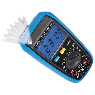 Metrix MTX203 Handheld Digital Multimeter, True RMS, 10A ac Max, 10A dc Max, 750V ac Max
