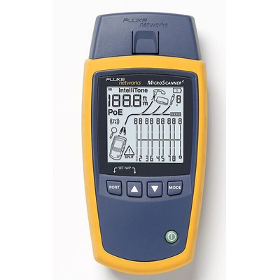 Fluke Networks Cable Tester Coaxial, RJ11, RJ45, MICROSCANNER 2 KIT