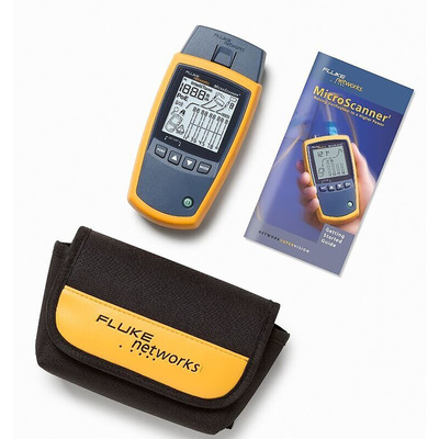 Fluke Networks Cable Tester Coaxial, RJ11, RJ45, MICROSCANNER 2