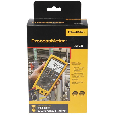 Fluke 787B Handheld Digital Multimeter, True RMS, 1A ac Max, 1A dc Max, 1000V ac Max