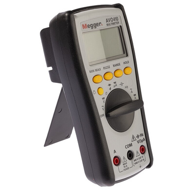 Megger AVO410 Handheld Digital Multimeter, True RMS, 10A ac Max, 10A dc Max, 750V ac Max