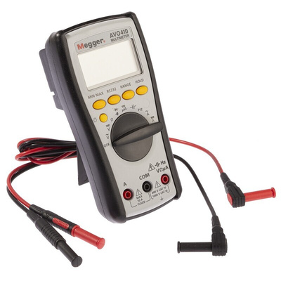 Megger AVO410 Handheld Digital Multimeter, True RMS, 10A ac Max, 10A dc Max, 750V ac Max