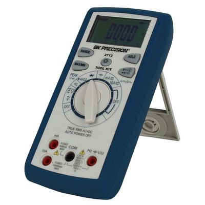 BK Precision BK2712 Handheld Digital Multimeter, True RMS, 10A ac Max, 10A dc Max, 750V ac Max - RS Calibrated
