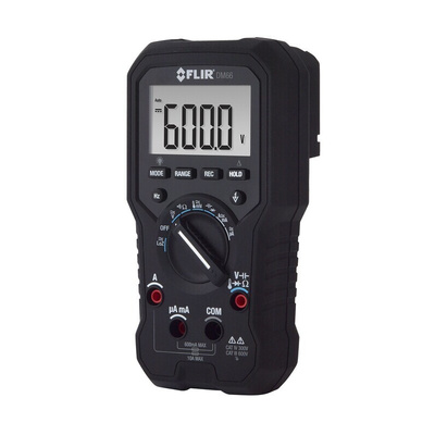 FLIR DM66 Handheld Digital Multimeter, True RMS, 10A ac Max, 10A dc Max, 600V ac Max - RS Calibrated