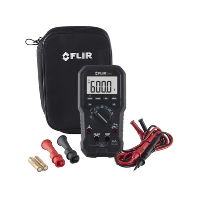 FLIR DM66 Handheld Digital Multimeter, True RMS, 10A ac Max, 10A dc Max, 600V ac Max - RS Calibrated