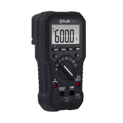 FLIR DM66 Handheld Digital Multimeter, True RMS, 10A ac Max, 10A dc Max, 600V ac Max - RS Calibrated