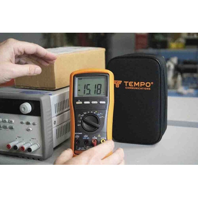 Tempo MM810 Handheld Digital Multimeter, True RMS, 10A ac Max, 6mA dc Max, 999.9V ac Max