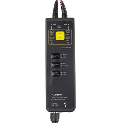 RS PRO RSDPB5150 Oscilloscope Probe, Differential, High Voltage Type, 70MHz, 1:50, 1:500, BNC Connector