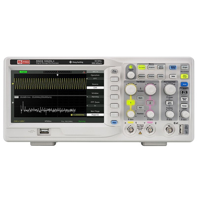 RS PRO RSDS 1052 DL + Digital Bench Oscilloscope, 2 Analogue Channels, 50MHz - UKAS Calibrated