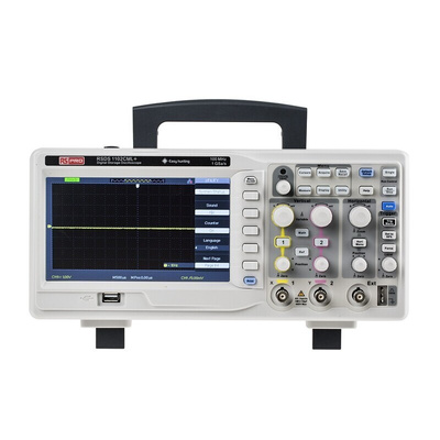 RS PRO RSDS1102CML+ Digital Portable Oscilloscope, 2 Analogue Channels, 100MHz - RS Calibrated