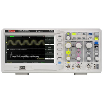 RS PRO RSDS1152CML+ Digital Bench Oscilloscope, 2 Analogue Channels, 150MHz - UKAS Calibrated