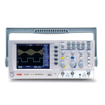 RS PRO IDS1072AU Digital Portable Oscilloscope, 2 Analogue Channels, 70MHz - RS Calibrated