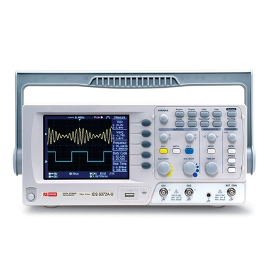 RS PRO IDS1072AU Digital Portable Oscilloscope, 2 Analogue Channels, 70MHz - UKAS Calibrated