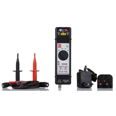 RS PRO Oscilloscope Probe, Active, Differential Type, 25MHz, 1:20, 1:50, 1:200, BNC Connector