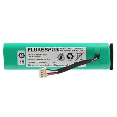 Fluke Oscilloscope Battery Pack BP190, For Use With 190 Series, 190C Series, 430 Series, NiMH
