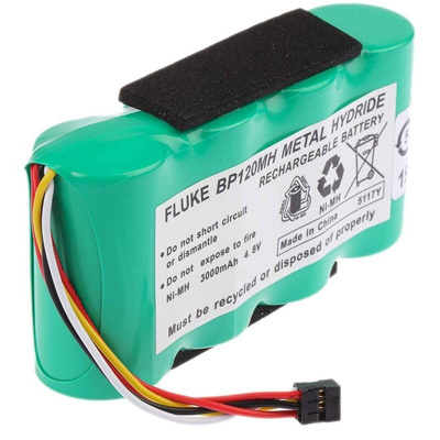 Fluke Oscilloscope Battery Pack BP120, For Use With 120 Series, 43 Series, 43B Series, NiMH