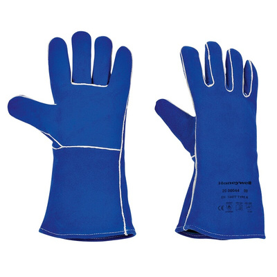 2000044 9 | Honeywell Safety Black Leather Welding Gloves, Size 9, Large