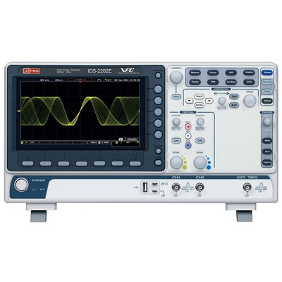 RS PRO IDS2202E Digital Bench Oscilloscope, 2 Analogue Channels, 200MHz