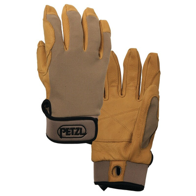K52 MT | Petzl CORDEX Brown Leather Gloves, Size 8, Medium, 2 Gloves